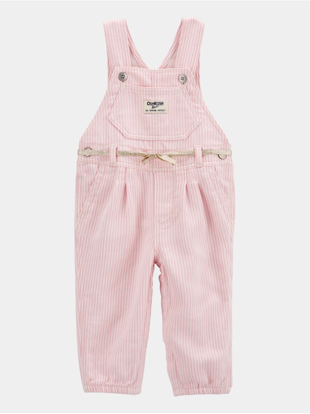 OshKosh B'gosh Pink Striped Overalls 18M